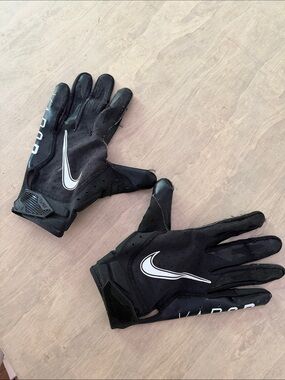 Nike Black Gloves with White Swoosh Logo